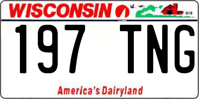 WI license plate 197TNG