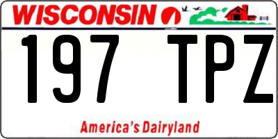 WI license plate 197TPZ