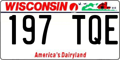 WI license plate 197TQE