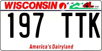 WI license plate 197TTK