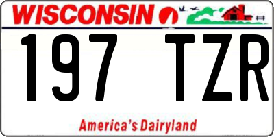 WI license plate 197TZR