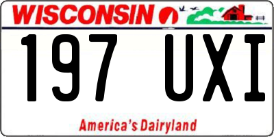 WI license plate 197UXI