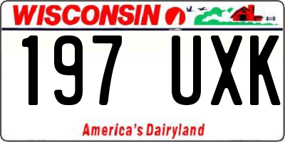 WI license plate 197UXK