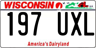 WI license plate 197UXL