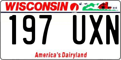 WI license plate 197UXN