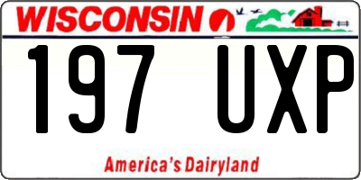 WI license plate 197UXP