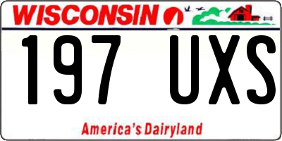 WI license plate 197UXS