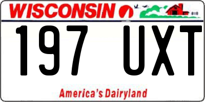 WI license plate 197UXT