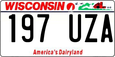 WI license plate 197UZA