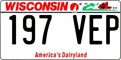 WI license plate 197VEP