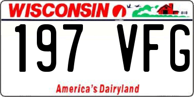 WI license plate 197VFG