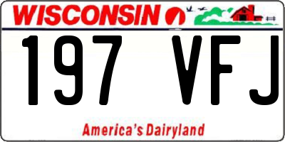 WI license plate 197VFJ