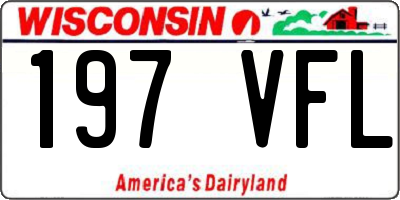 WI license plate 197VFL