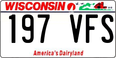WI license plate 197VFS