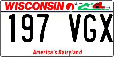 WI license plate 197VGX