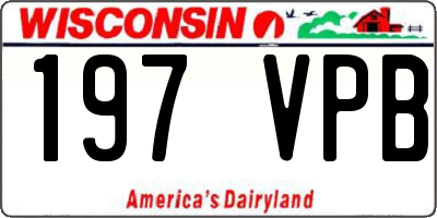WI license plate 197VPB