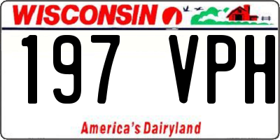 WI license plate 197VPH
