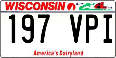 WI license plate 197VPI