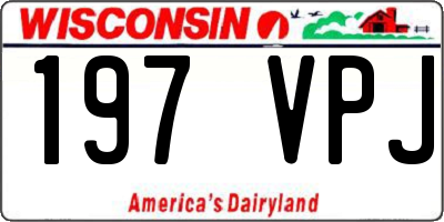 WI license plate 197VPJ