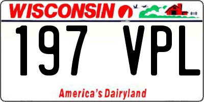 WI license plate 197VPL