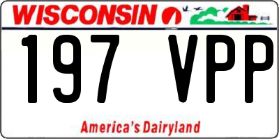 WI license plate 197VPP