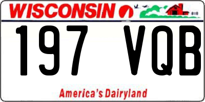 WI license plate 197VQB