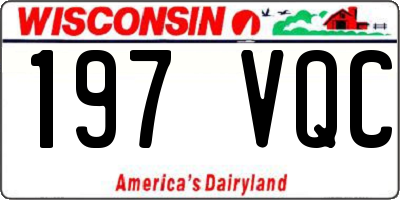 WI license plate 197VQC