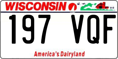 WI license plate 197VQF