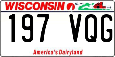 WI license plate 197VQG