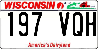WI license plate 197VQH