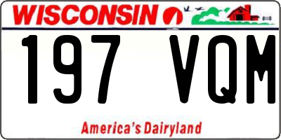 WI license plate 197VQM