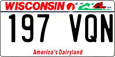 WI license plate 197VQN