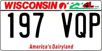 WI license plate 197VQP