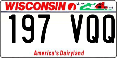 WI license plate 197VQQ