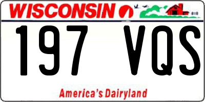 WI license plate 197VQS