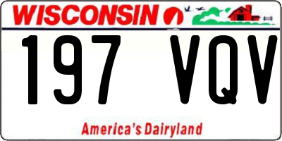 WI license plate 197VQV
