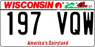 WI license plate 197VQW