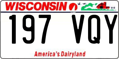 WI license plate 197VQY