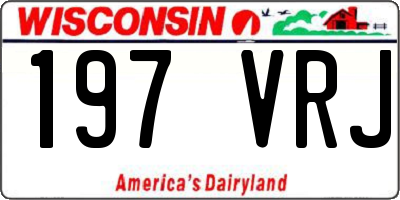 WI license plate 197VRJ