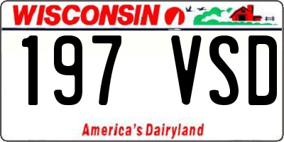 WI license plate 197VSD