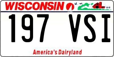 WI license plate 197VSI