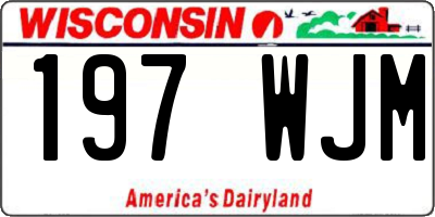 WI license plate 197WJM