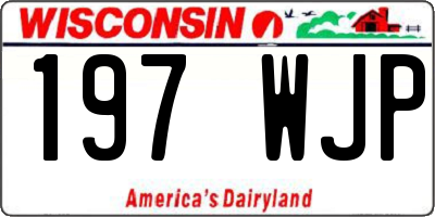 WI license plate 197WJP