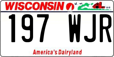 WI license plate 197WJR