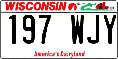 WI license plate 197WJY