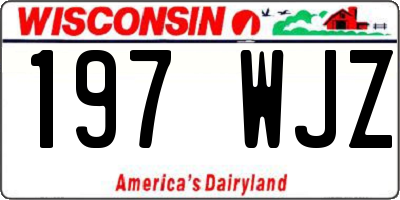 WI license plate 197WJZ
