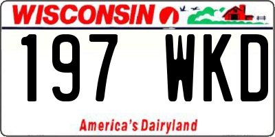 WI license plate 197WKD