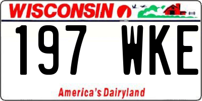 WI license plate 197WKE