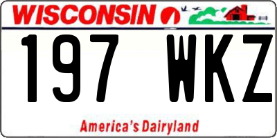 WI license plate 197WKZ