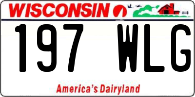 WI license plate 197WLG